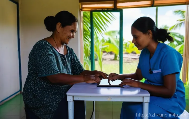 키리바시 전염병 및 보건 이슈 - **Prompt:** A split image, depicting a contrast of Kiribati lifestyles. On the left side, a vibrant ...