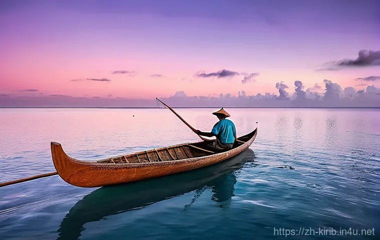 키리바시 전통 어업 방식 - **Prompt:** "A heartwarming daytime scene inside a traditional Kiribati dwelling, or under the shade...