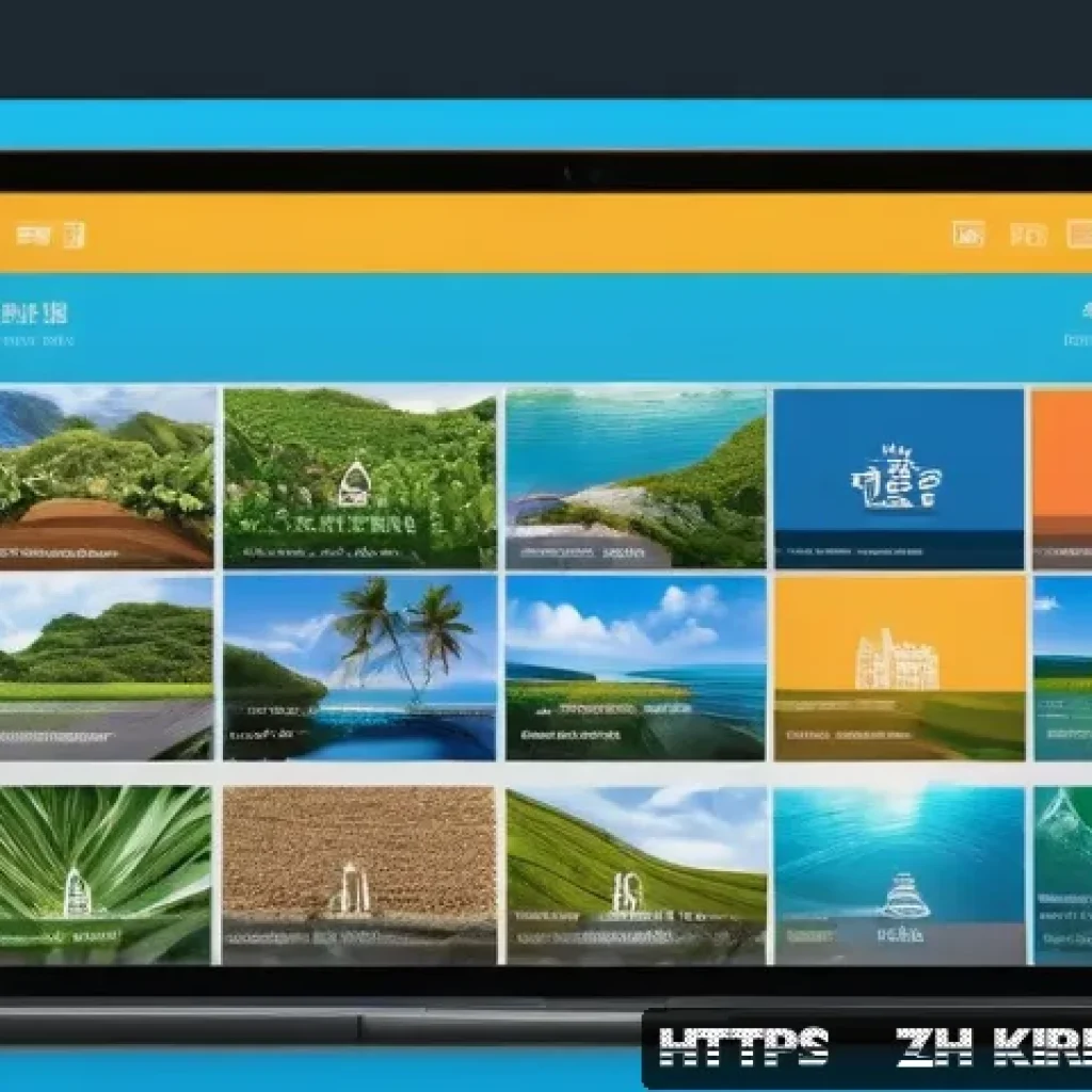 키리바시 언어 교류 및 학습 프로그램 - A vibrant digital classroom scene showcasing diverse learners engaging with an interactive Kiribati ...